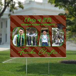 Personalized Custom Photo On Graduation Yard Sign