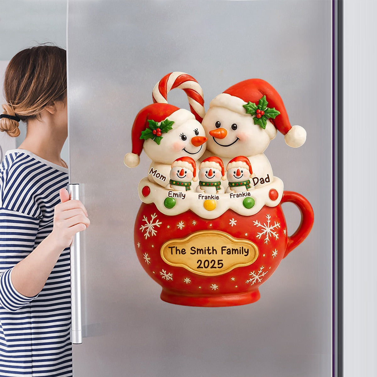 The Year We Became Happy Family - Personalized Custom Decal Gift