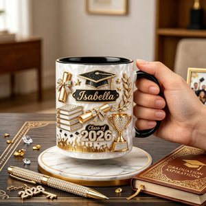 3D Effect Coffee Mug - Personalized Graduation Gift For Graduates