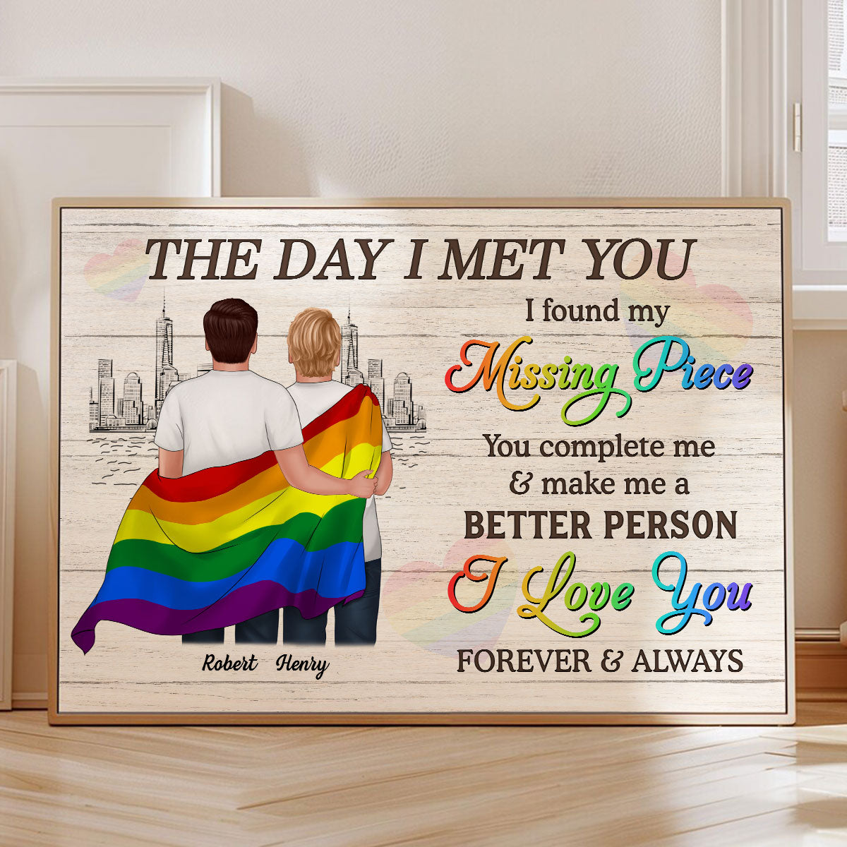 Pride Month LGBT Couple The Day I Met You Personalized Poster/Canvas