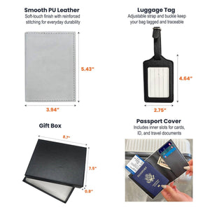 The Travel Times Personalized Photo Passport Cover And Luggage Tag Travel Set