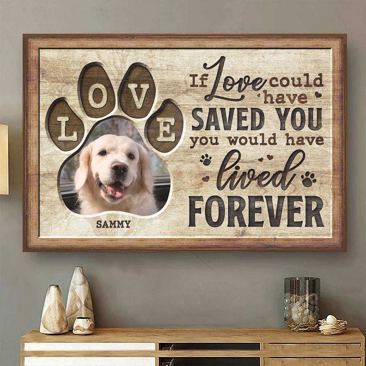 Forever in My Heart - Personalized Custom Photo Canvas/Poster Gift For Pet Lovers