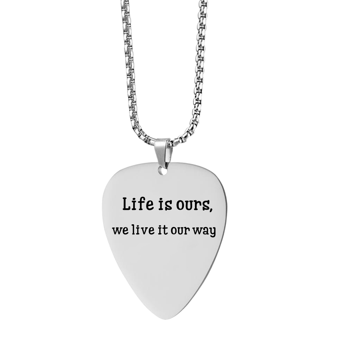 Personalized Guitar Pick Necklace