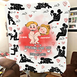 I Love You - Personalized Couple Blanket - Gifts For Couple