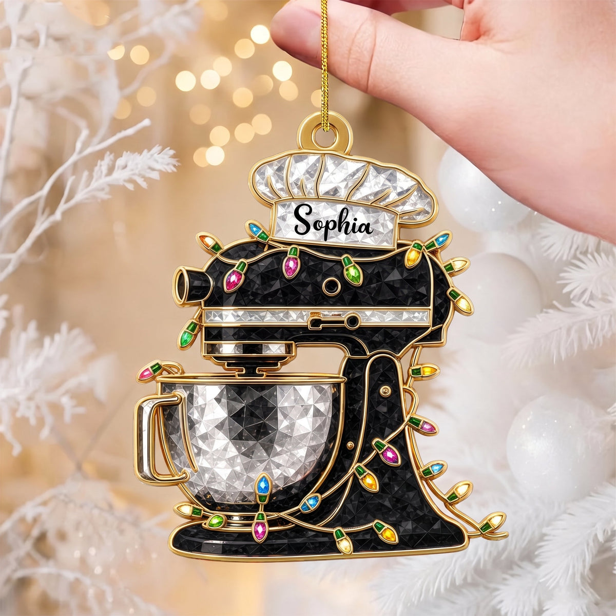 Personalized Cream Mixer Baking Ornament – Custom Kitchen Christmas Keepsake
