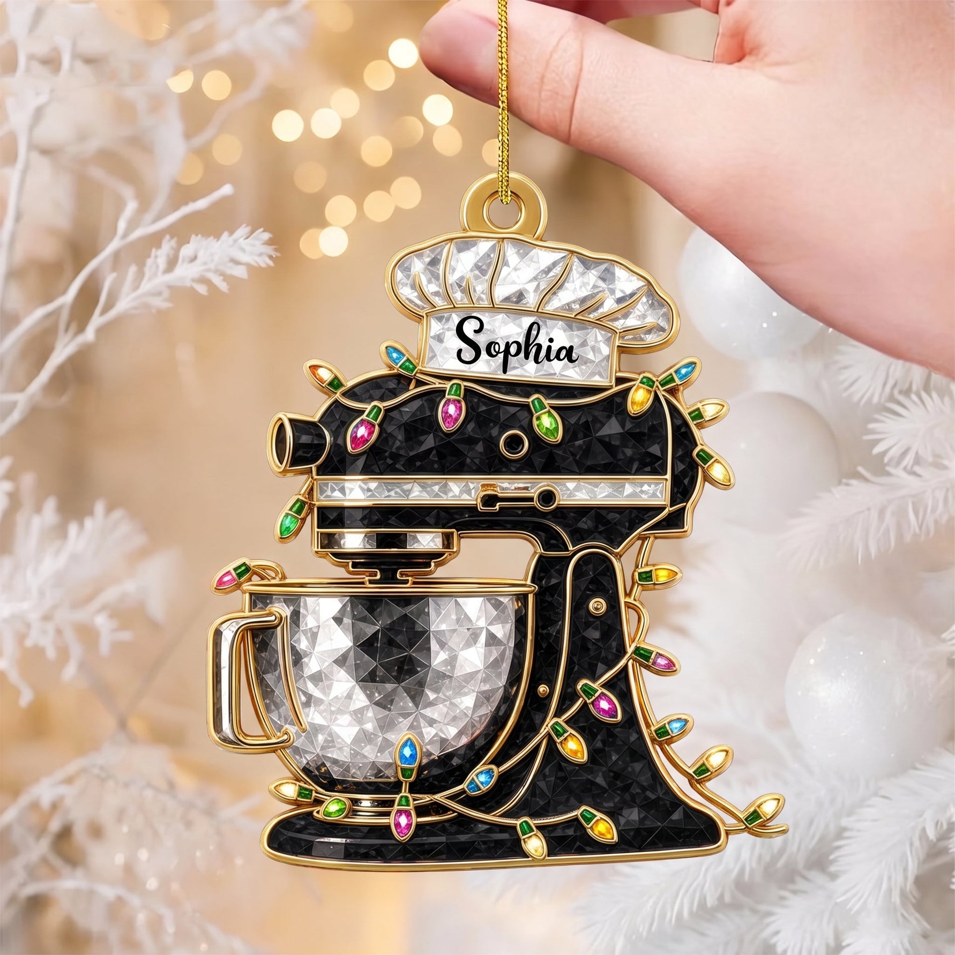 Personalized Cream Mixer Baking Ornament – Custom Kitchen Christmas Keepsake