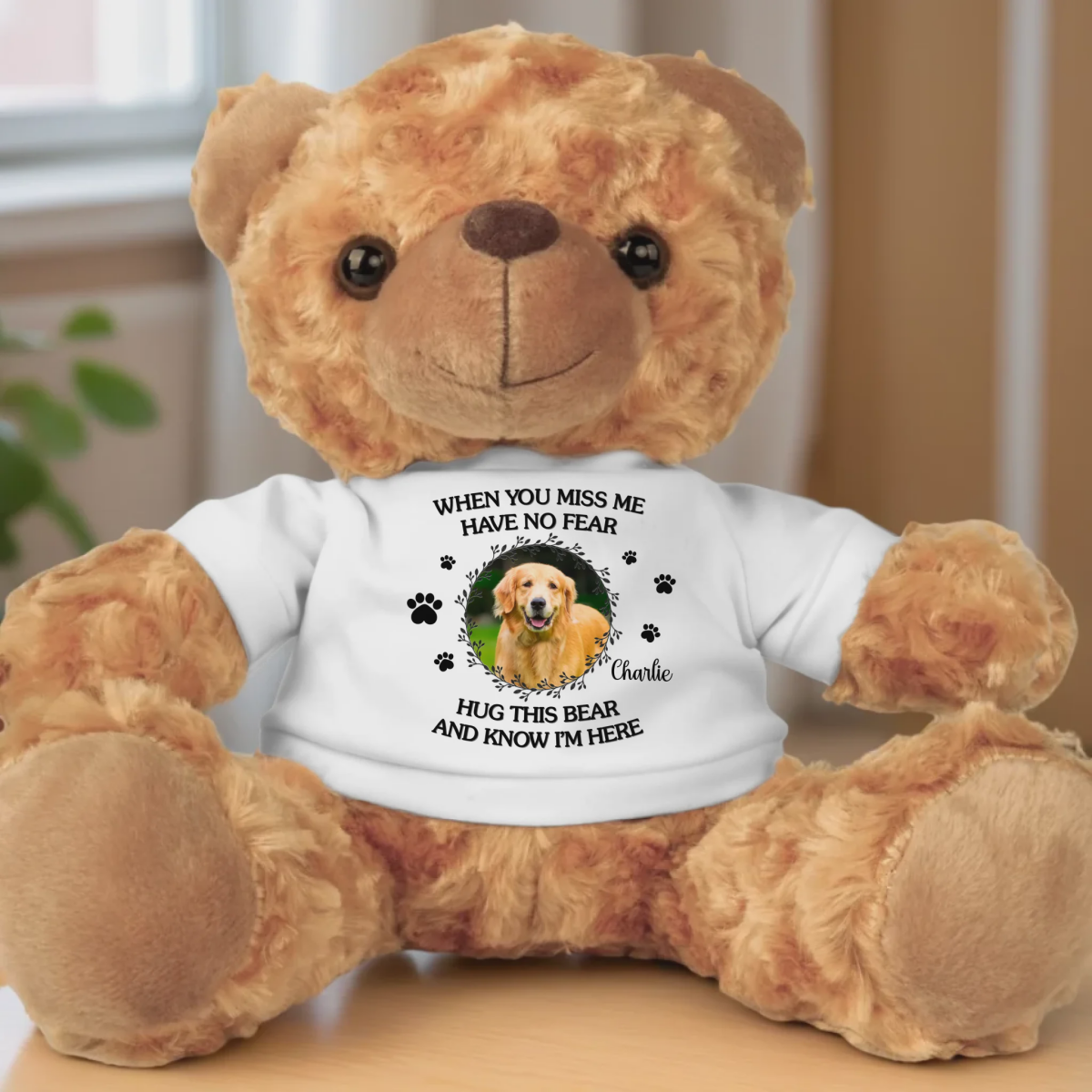 When You Miss Me - Memorial Personalized Litter Bear Plush For Pet Lovers