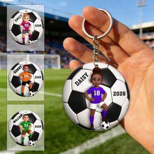 Soccer Girl Boy - Personalized Acrylic Keychain Gift For Daughter, Son, Soccer Lover