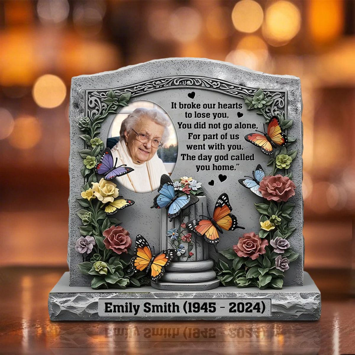 The Day God Called You Home - Personalized Memorial Custom Photo Acrylic Plaque