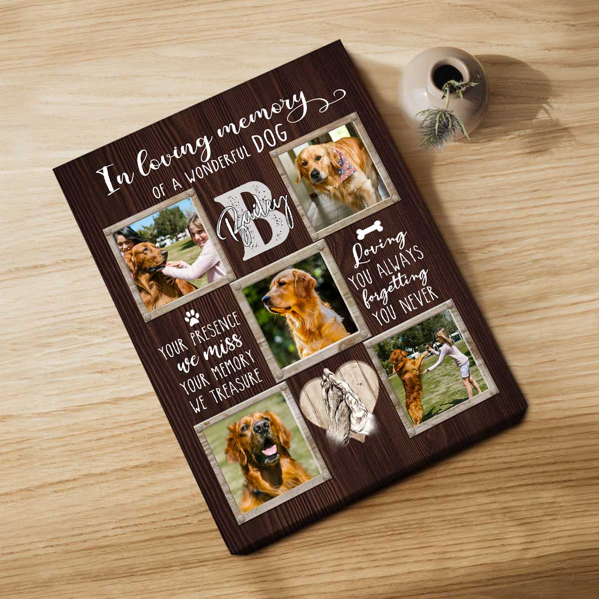 In Loving Memory - Dog Memorial Personalized Canvas Gift For Dog/Pet Lover
