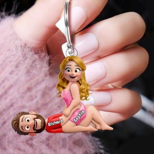 Couple Love You Everyday Personalized Acrylic Keychain - Gifts For Couple