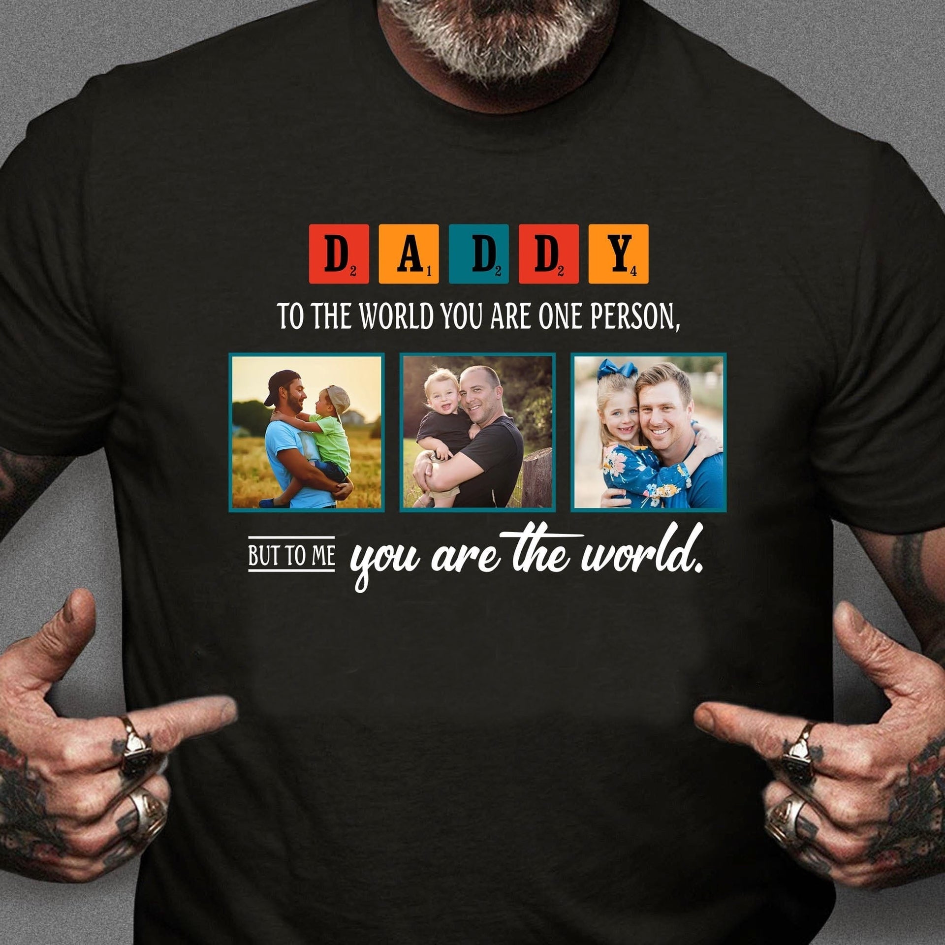 Daddy Personalized Custom Photo Father's Day T-Shirt