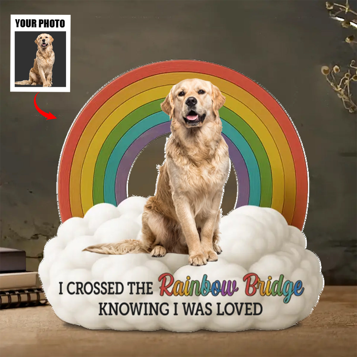 Forever In My Heart Memorial Personalized Rainbow Acrylic Plaque