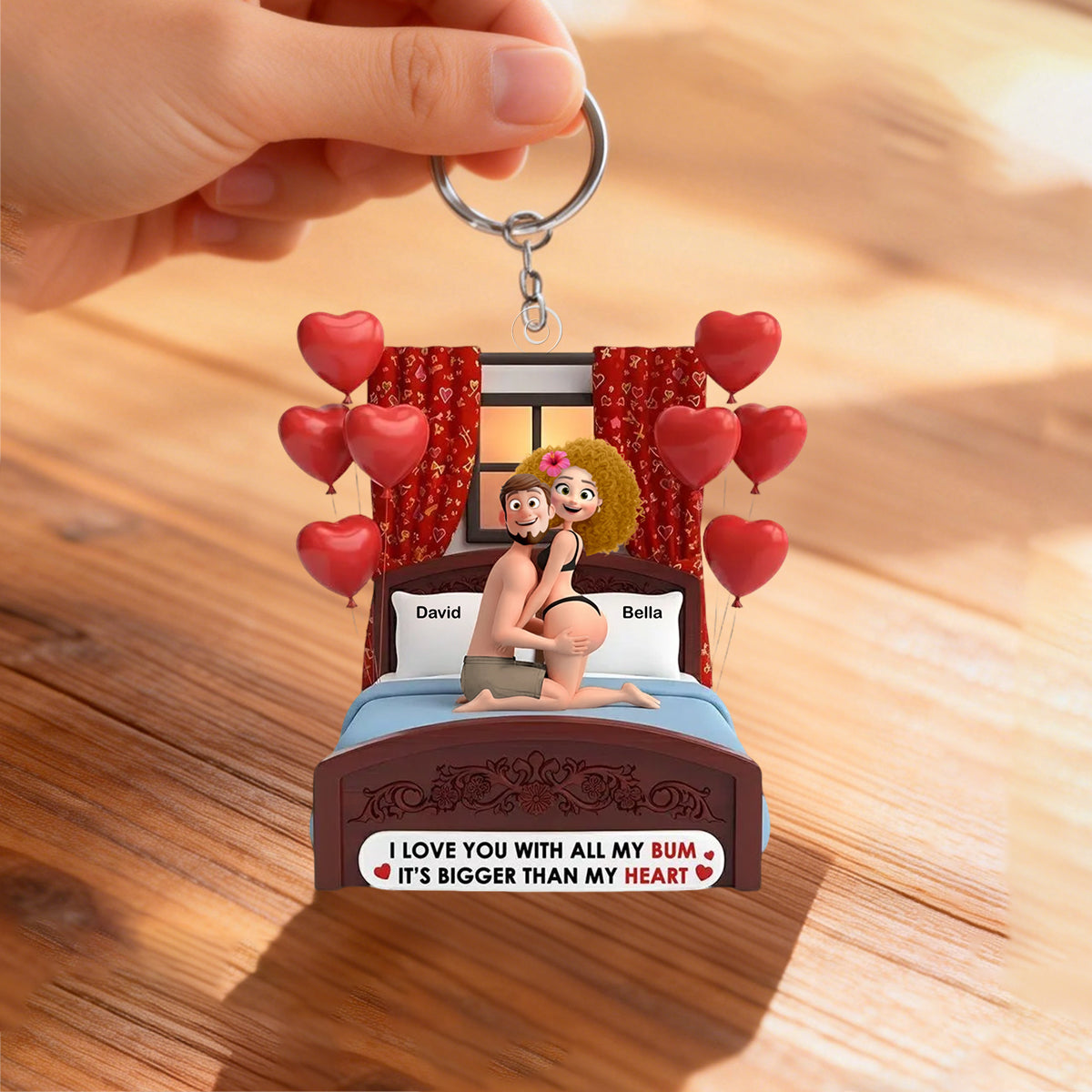 Cheeky Couple Personalized Acrylic Keychain Gifts For Couple