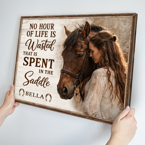 Horse Girl Personalized Canvas Poster Custom Name Equestrian Quote Gift For Horse Lovers