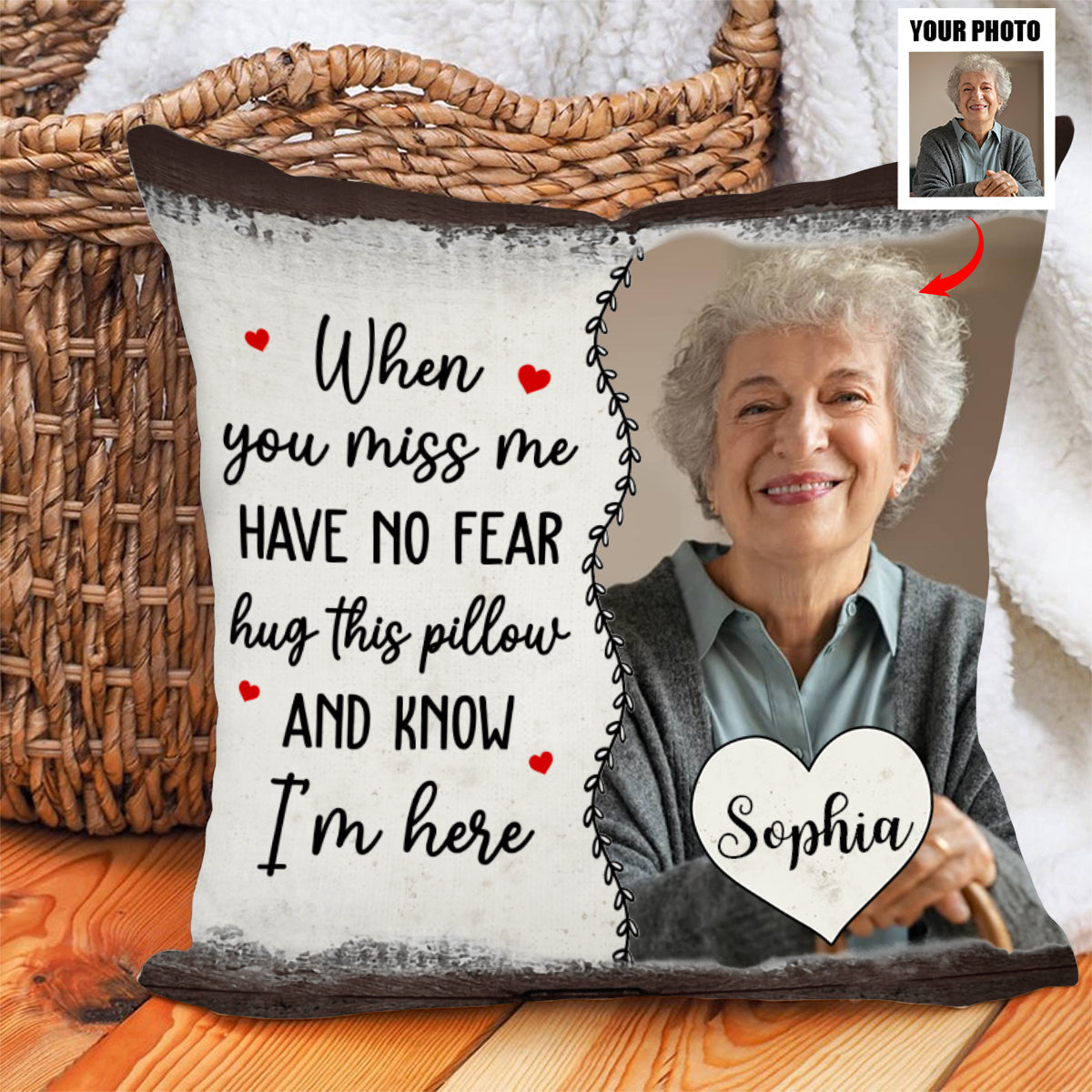 Have No Fear Hug This Pillow -Personalized Memorial Pillow
