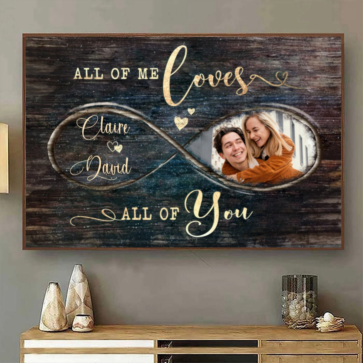 Personalized Valentines Day Photo Gift, God Knew My Heart Needed You Custom Canvas Print