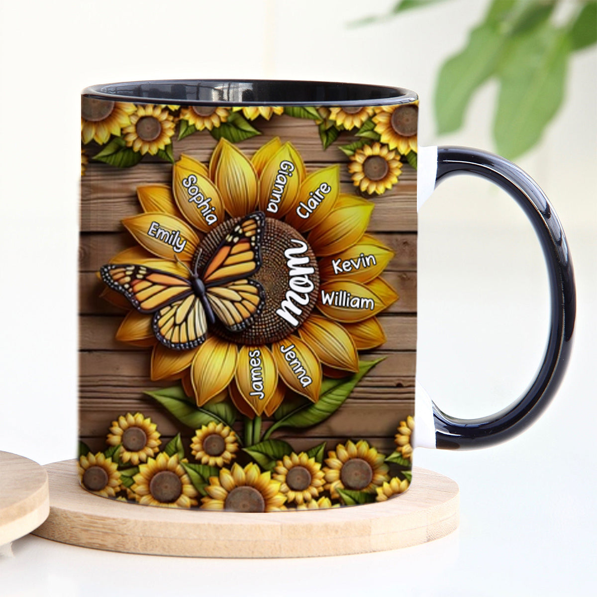 You Are My Sunshine Grandma Mom - Personalized Grandma Accent Mug