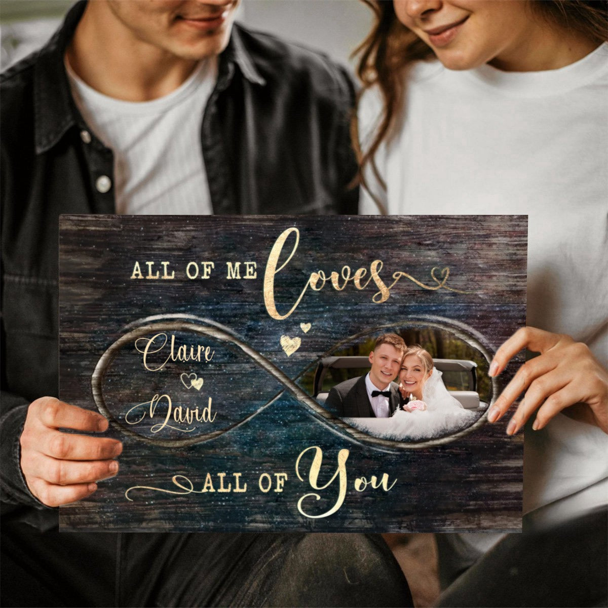 Personalized Valentines Day Photo Gift, God Knew My Heart Needed You Custom Canvas Print