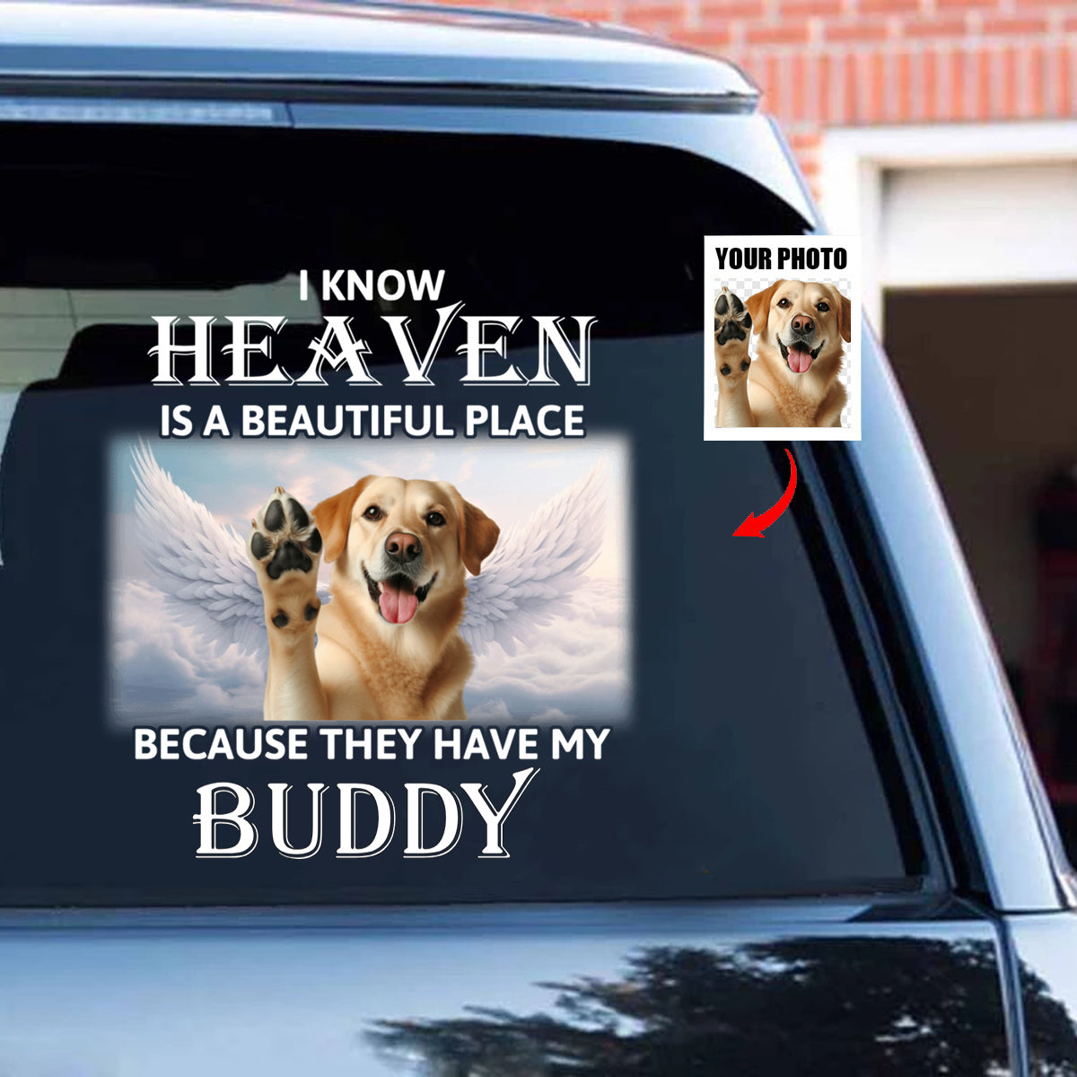 Heaven Is A Beautiful Place - Personalized Decal