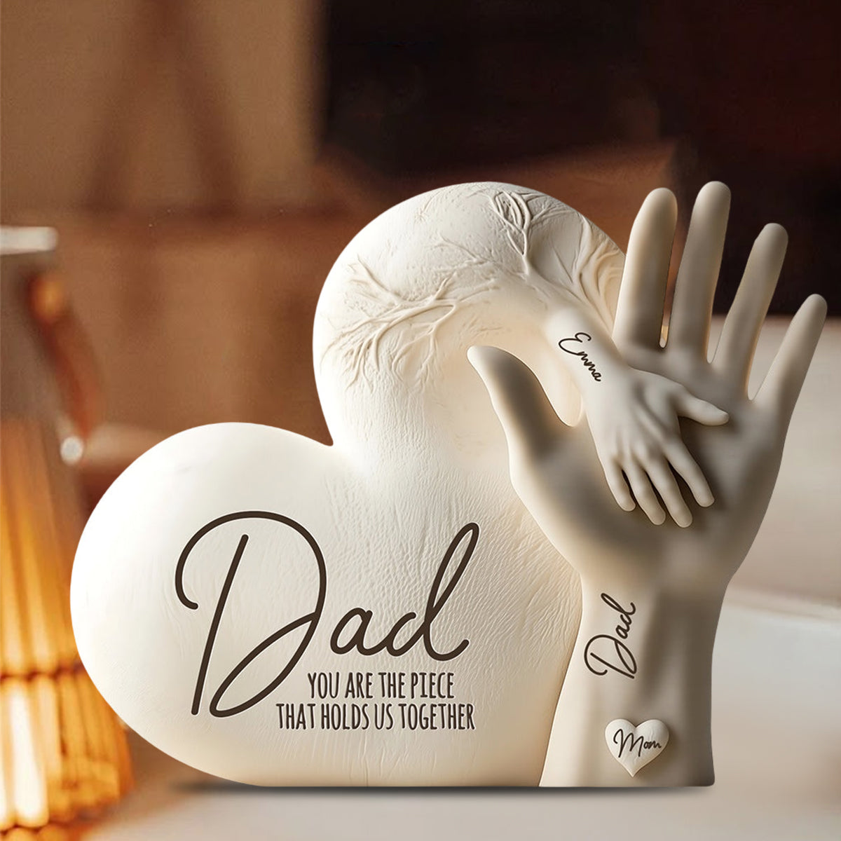 Dad You Are The Piece That Holds Us Together - Personalized Father Custom Shaped Acrylic Plaque