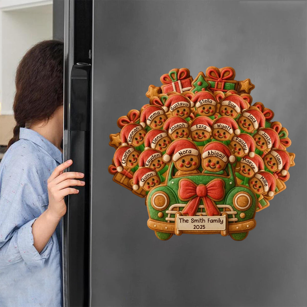 Celebrate Your Family's Holiday With Custom Van And Bears Decal, Personalized Decal