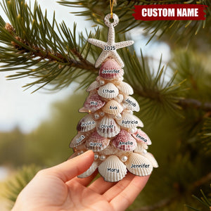 Seashell Christmas Tree - Personalized Acrylic Ornament