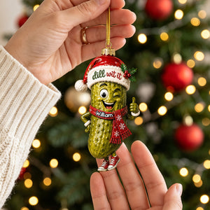 Dill With It - Personalized Pickle Christmas Ornament