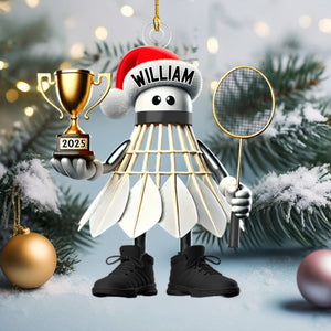 Badminton Lover Christmas Gift - Personalized Badminton Christmas Ornament