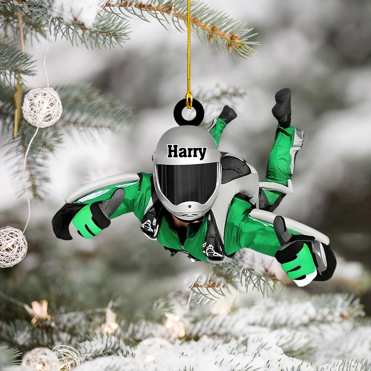 Skydiving Girl, Skydiving Boy Personalized Ornament, Christmas Gift For Skydiving Lovers