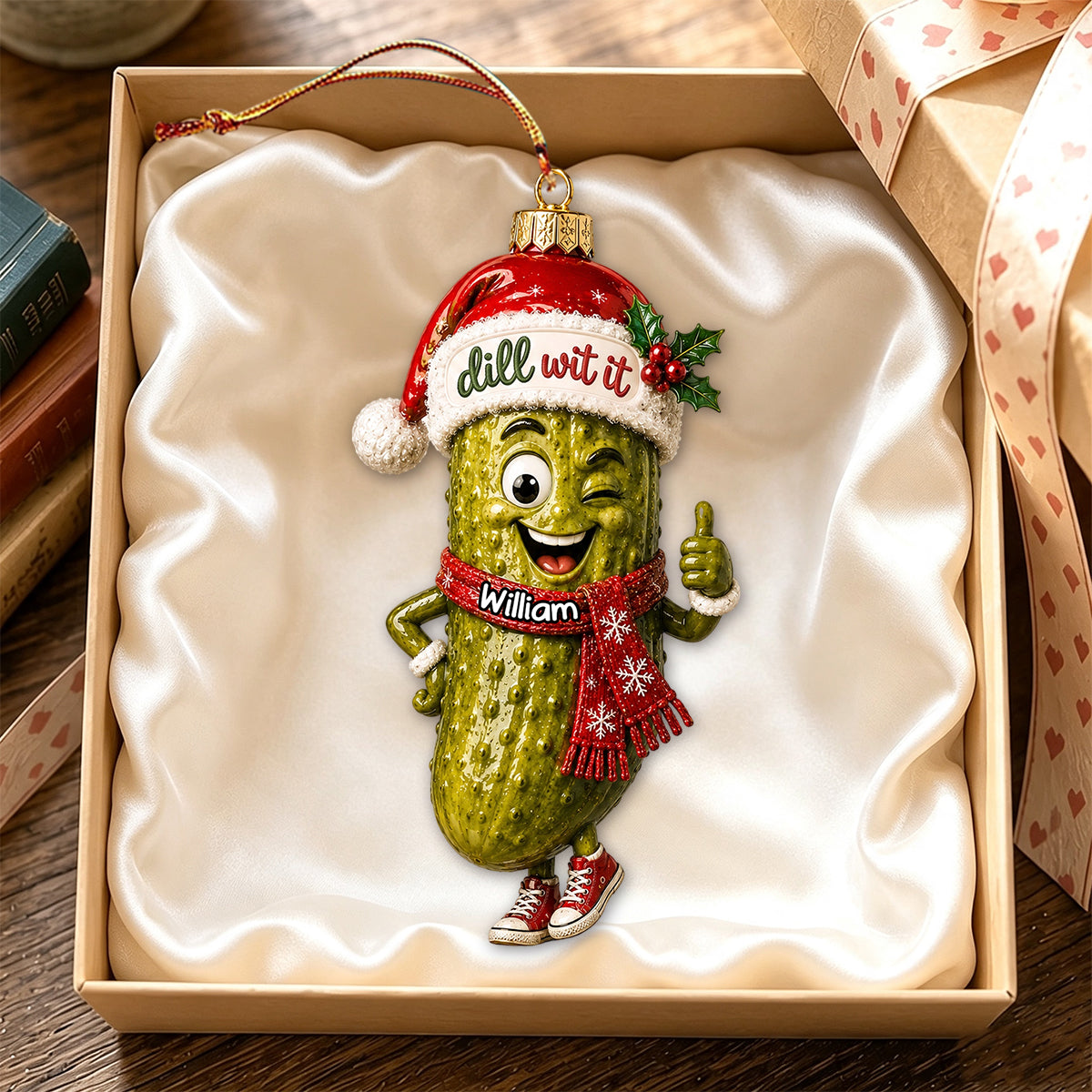 Dill With It - Personalized Pickle Christmas Ornament