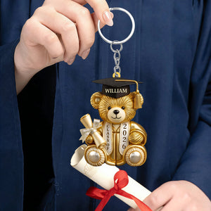 This Bear Graduated So They Don't Have To - Class Of 2026 Personalized Acrylic Keychain