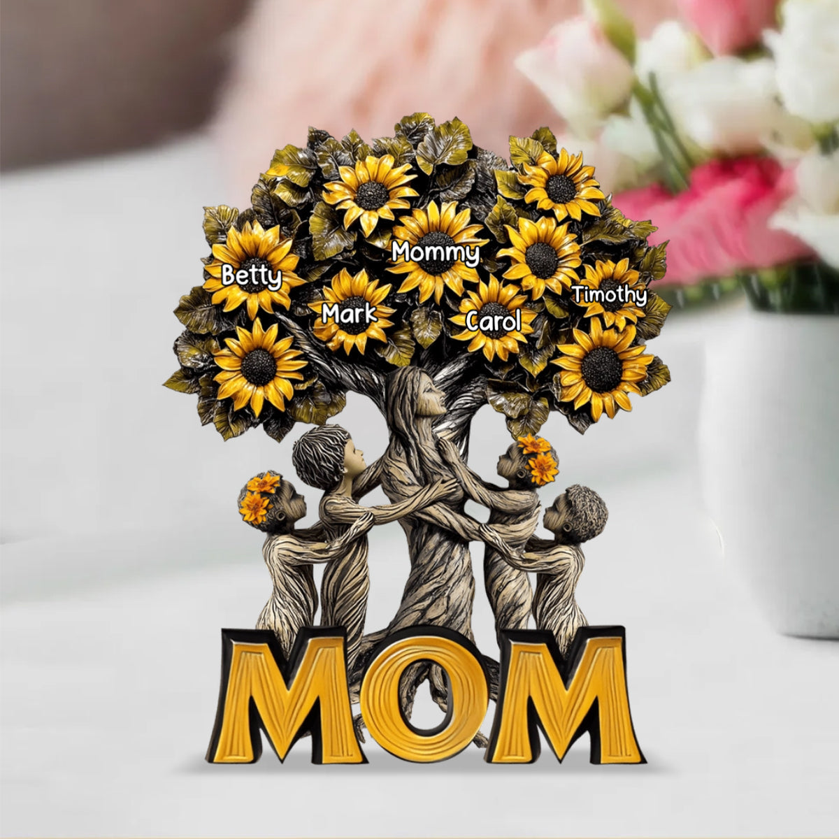 Best Sunflower Mom Ever - Personalized Mother Custom Acrylic Plaque