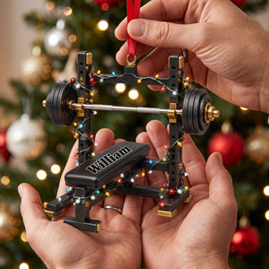 Gym Equipment Personalized Fitness Gym Christmas Ornament