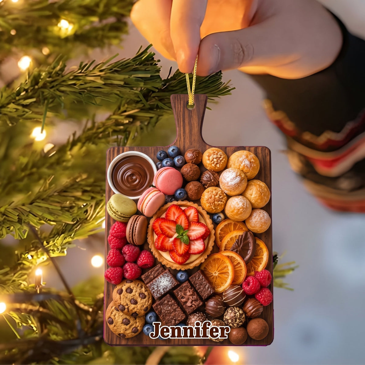 Assorted Charcuterie Board Ornament – Personalized Christmas Tree Hanging Decoration Gift For Foodie