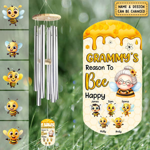 Grandma's Reasons To Bee Happy Personalized Wind Chimes