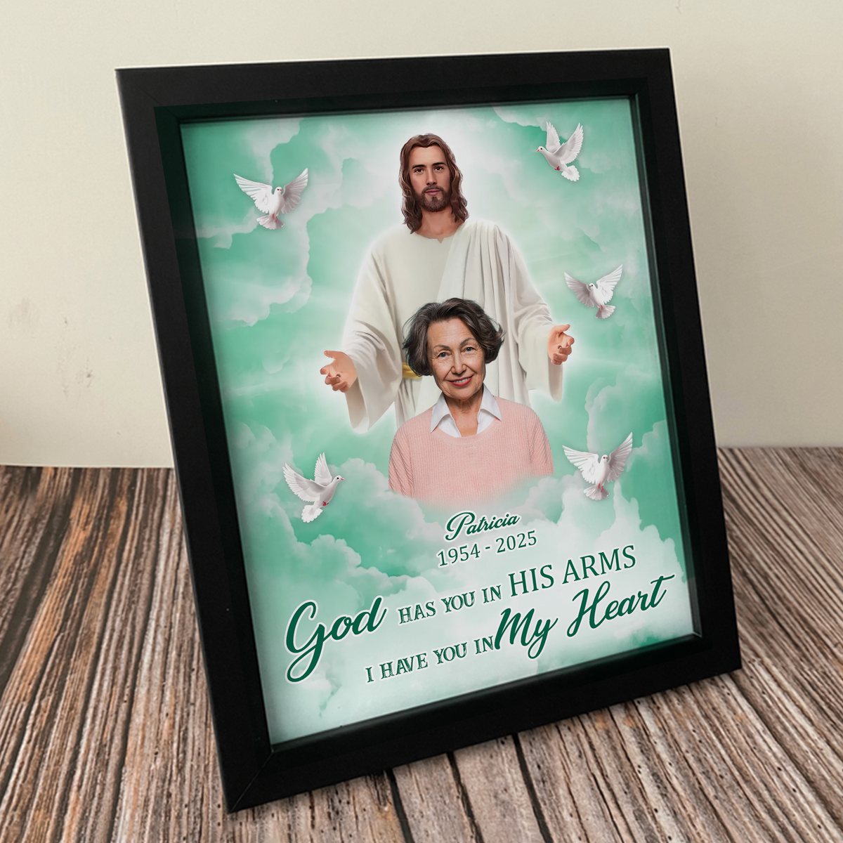 Custom Photo God Took You Home To Be With Him Personalized Memorial Picture Frame
