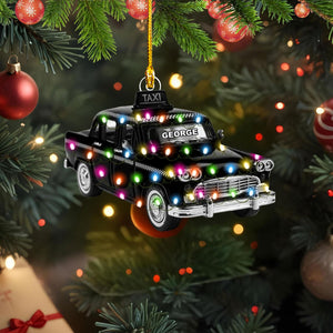 Personalized Taxi Christmas Acrylic Ornament Gift For Taxi Drivers