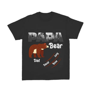 Personalized Papa Bear Pure Cotton T-Shirt Gift For Father