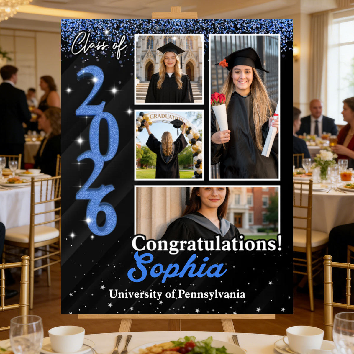 Personalized Graduation Party Welcome Sign-Custom Photo Grad Party Sign-Class Of 2026-Graduation Decoration