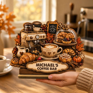 Personalized Coffee & Pastry Bar Wooden Plaque Coffee Lover & Baker Gift
