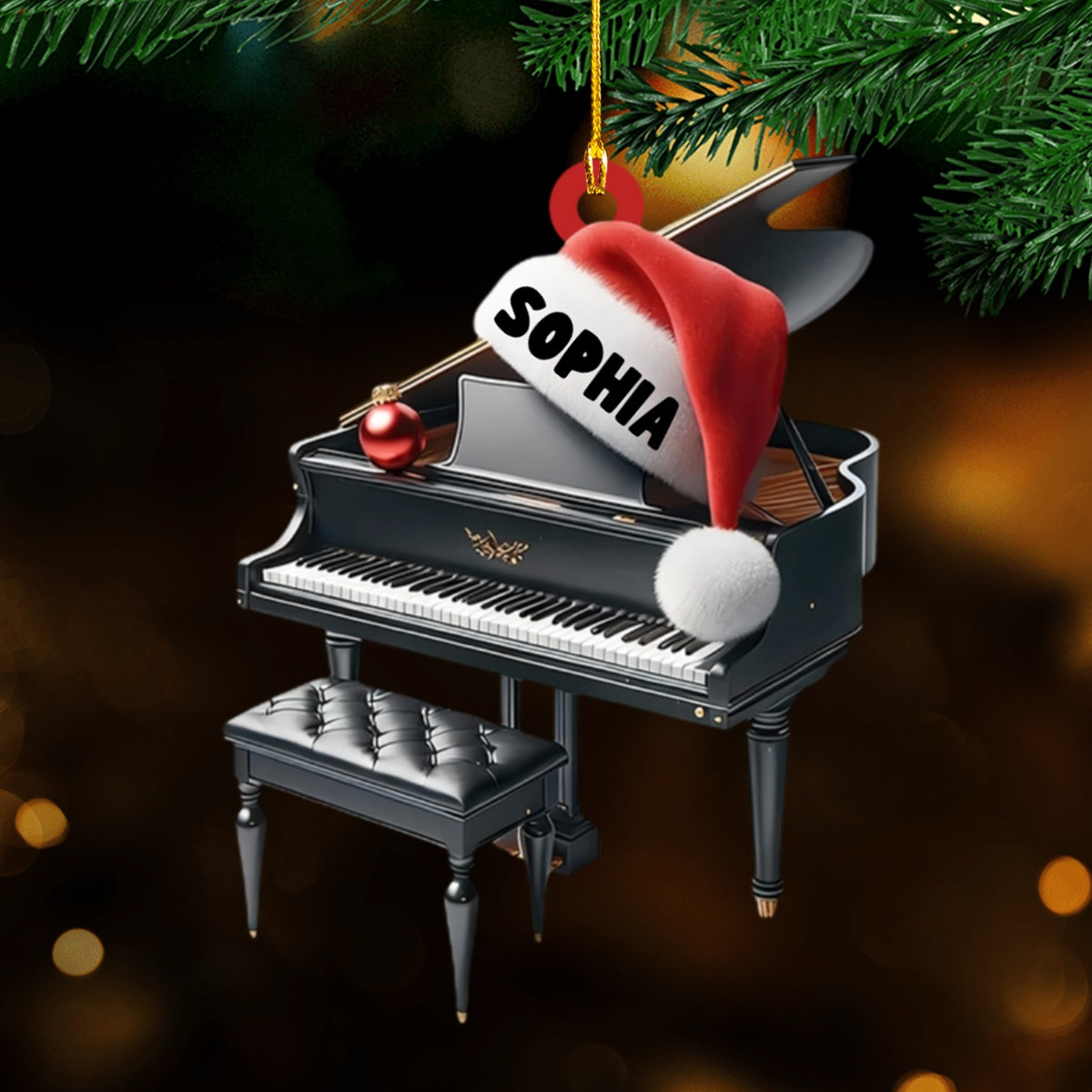 Personalized Piano Music Christmas Ornament - Gift For Musician,Piano Player,Piano Lovers