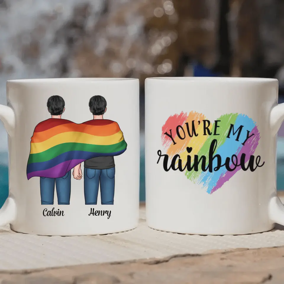 Pride Month LGBT You're My Rainbow - Personalized Mug Gift For Couple