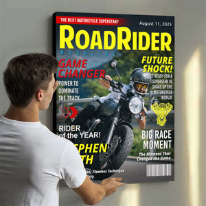 Custom Motorcycle Magazine Cover, Motorcycle Gifts, Motorcycle Magazines, Gift for Motorcycle Loved, Gift For Motorcycle Riders