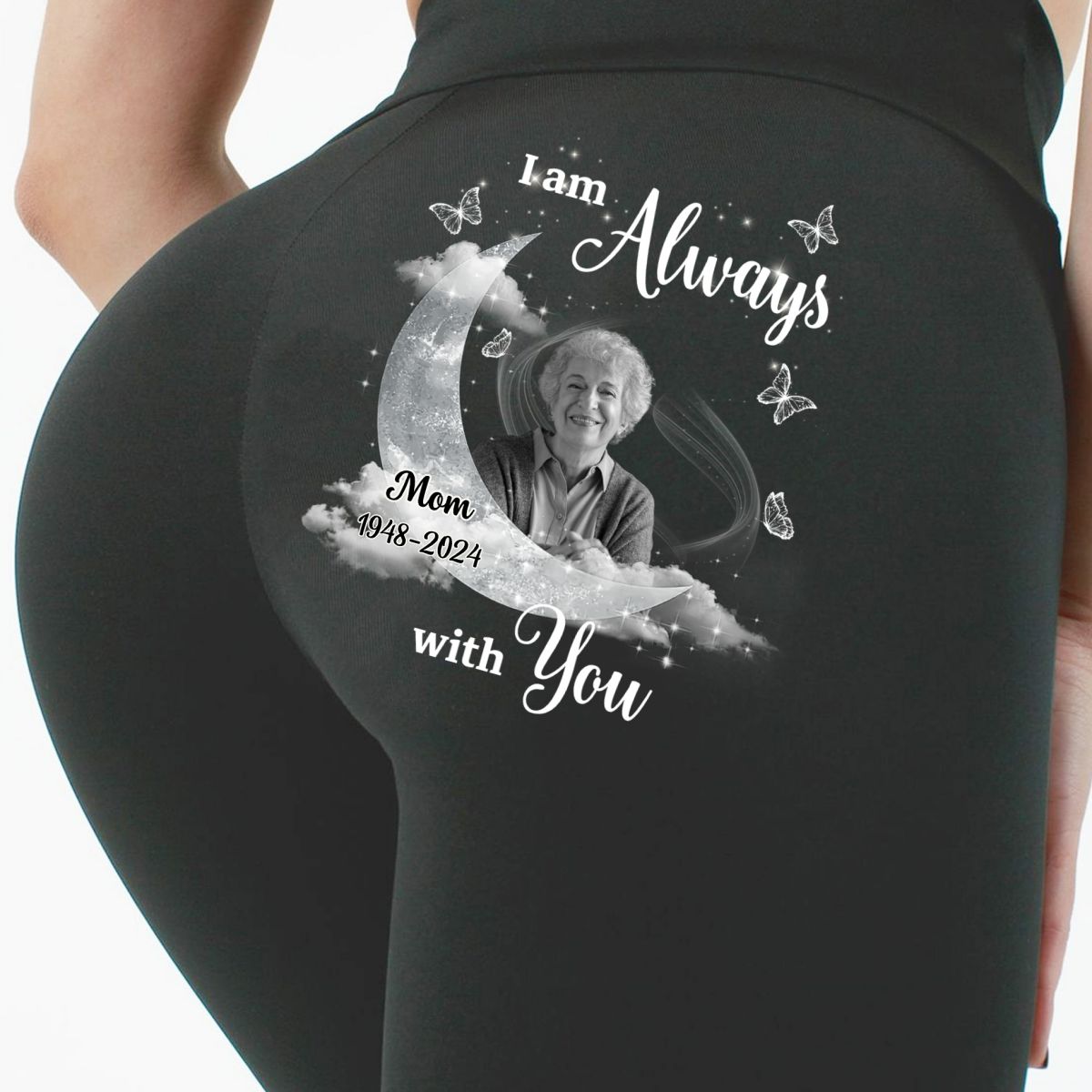 A Big Piece Of My Heart Lives In Heaven Personalized Leggings