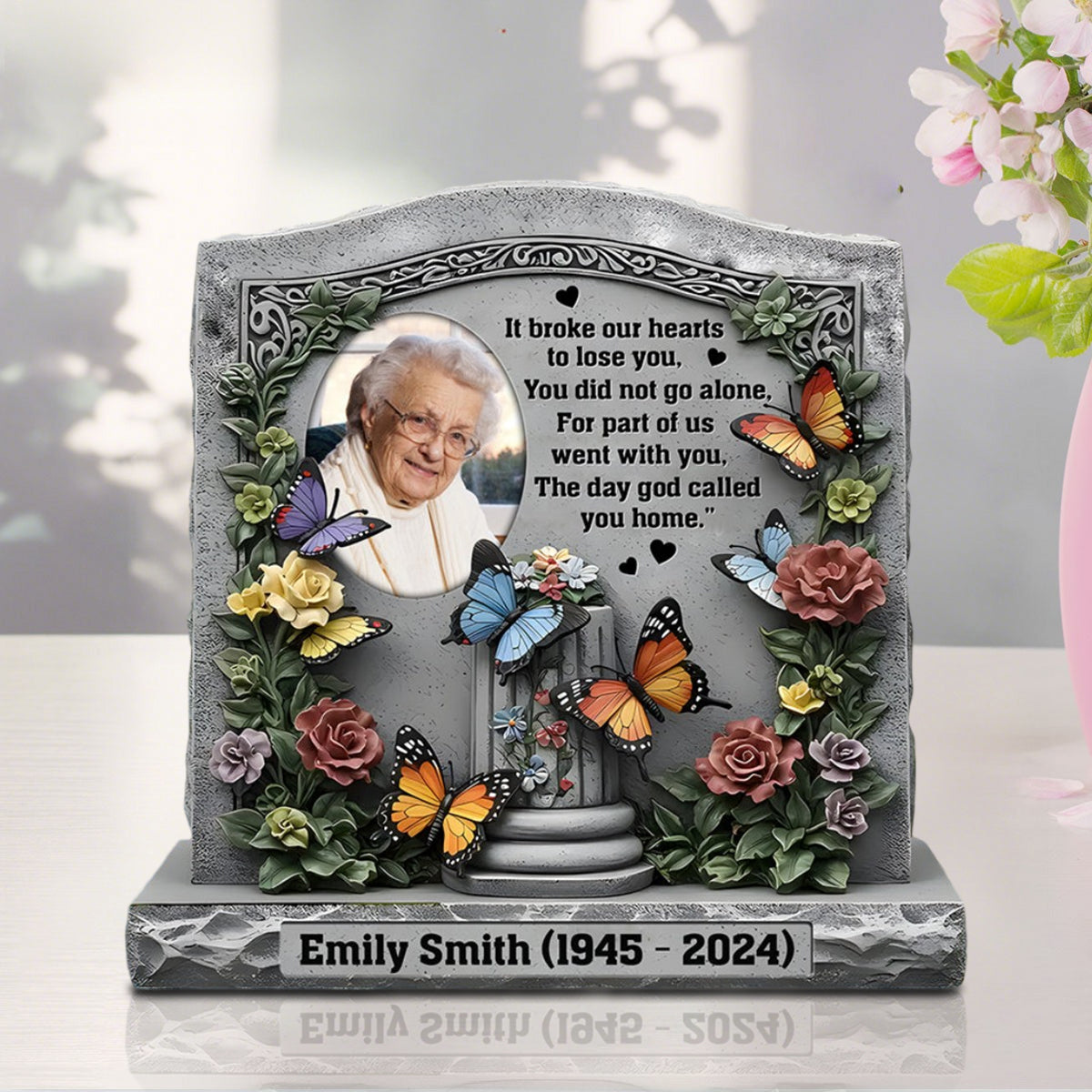 The Day God Called You Home - Personalized Memorial Custom Photo Acrylic Plaque