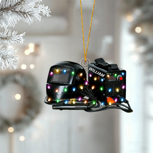Personalized Welder Ornament Helmet And Gloves Christmas Ornament for Welders