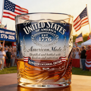 Personalized American Anniversary Whisky Glass Gifts For Patriots