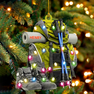 Personalized Hiking Bag Christmas Ornament Keepsake Gift For Camper
