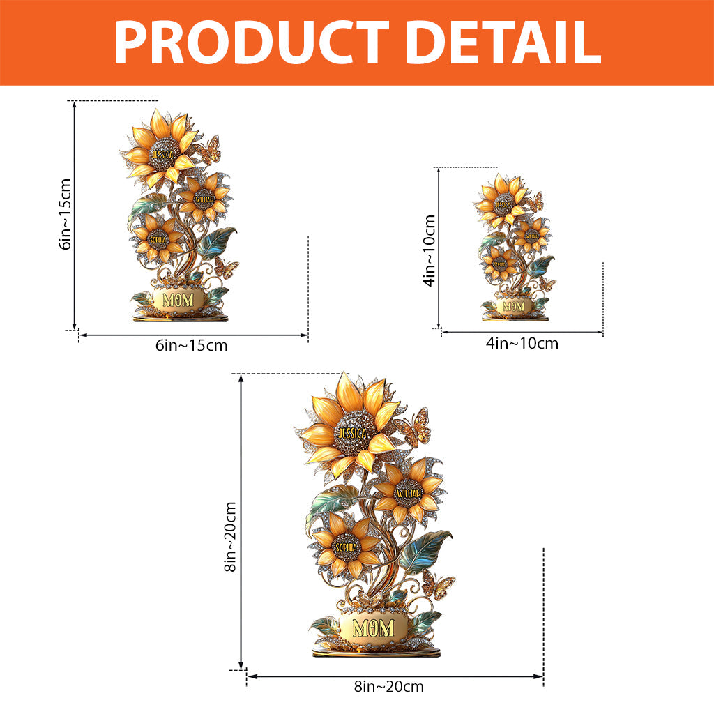 My Sunflower Garden - Personalized Acrylic Plaque Gift For Mom, Grandma